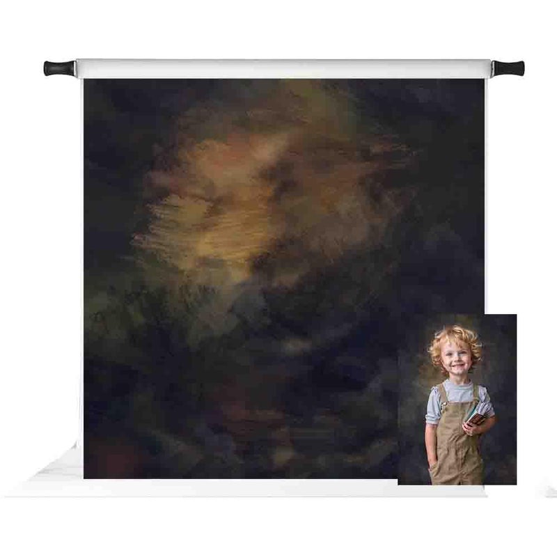 Kate 8x8ft Retro Brown Abstract Photography Backdrop Brushed Painted Canvas Headshots Background Studio Props - Image 1